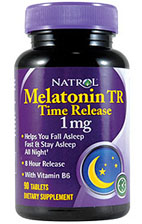 Melatonina Retard Natrol TR Time Release. 